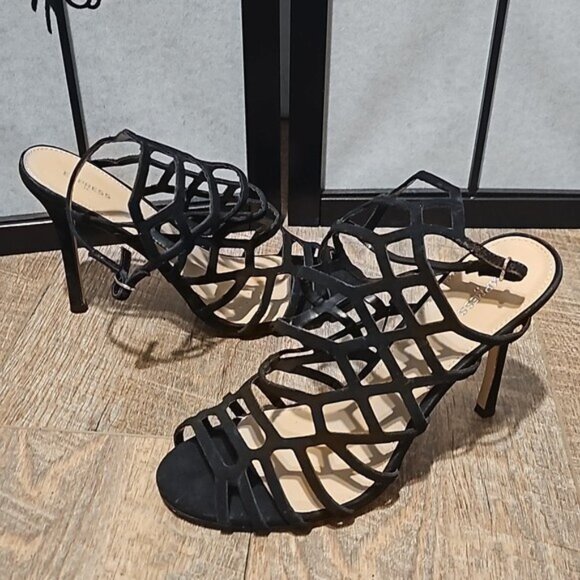 Express Caged Strappy High Heels Size 10 New - Picture 2 of 12